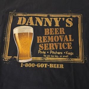 🍻Danny's Beer Removal Serivce Tee Shirt - BRAND NEW - L 🍺